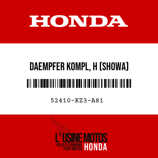 image de 52410-KZ3-A81 DAEMPFER KOMPL, H (SHOWA)