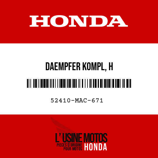 image de 52410-MAC-671 DAEMPFER KOMPL, H