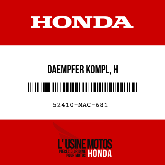 image de 52410-MAC-681 DAEMPFER KOMPL, H