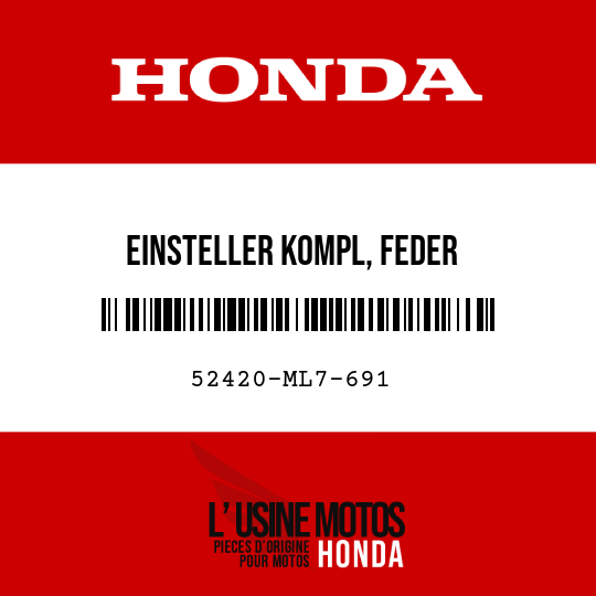 image de 52420-ML7-691 EINSTELLER KOMPL, FEDER
