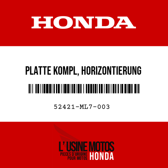image de 52421-ML7-003 PLATTE KOMPL, HORIZONTIERUNG