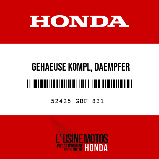 image de 52425-GBF-831 GEHAEUSE KOMPL, DAEMPFER