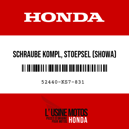 image de 52440-KS7-831 SCHRAUBE KOMPL, STOEPSEL (SHOWA)