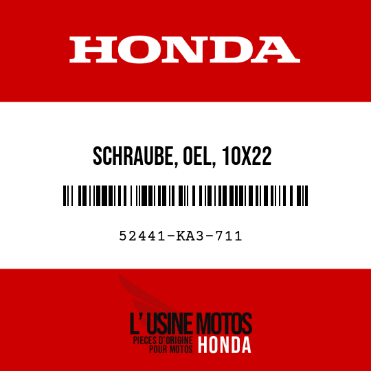 image de 52441-KA3-711 SCHRAUBE, OEL, 10X22