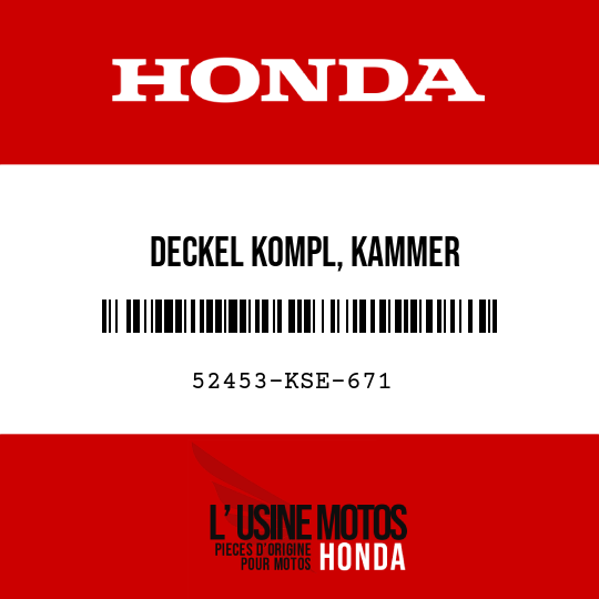 image de 52453-KSE-671 DECKEL KOMPL, KAMMER