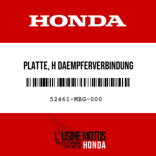image de 52461-MBG-000 PLATTE, H DAEMPFERVERBINDUNG