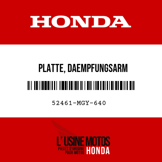 image de 52461-MGY-640 PLATTE, DAEMPFUNGSARM