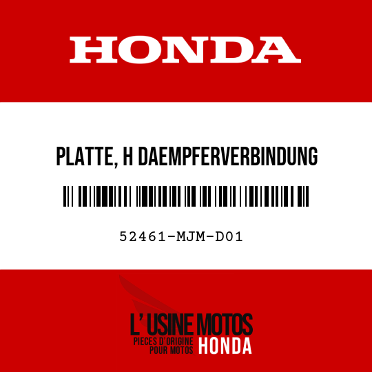 image de 52461-MJM-D01 PLATTE, H DAEMPFERVERBINDUNG