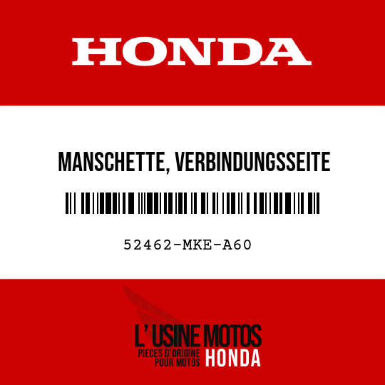 image de 52462-MKE-A60 MANSCHETTE, VERBINDUNGSSEITE