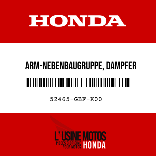 image de 52465-GBF-K00 ARM-NEBENBAUGRUPPE, DAMPFER