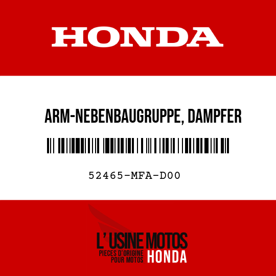 image de 52465-MFA-D00 ARM-NEBENBAUGRUPPE, DAMPFER