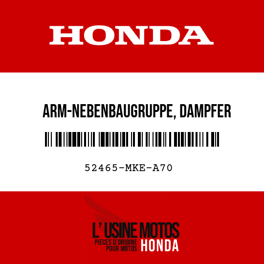 image de 52465-MKE-A70 ARM-NEBENBAUGRUPPE, DAMPFER