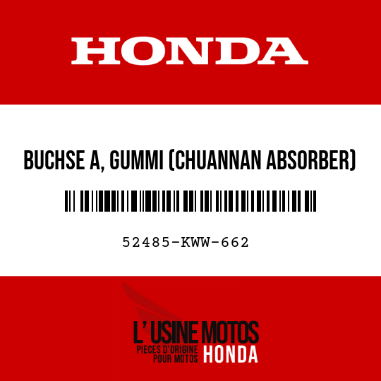image de 52485-KWW-662 BUCHSE A, GUMMI (CHUANNAN ABSORBER)