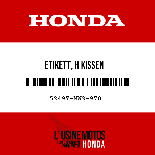 image de 52497-MW3-970 ETIKETT, H KISSEN