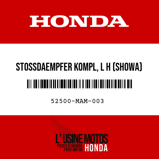 image de 52500-MAM-003 STOSSDAEMPFER KOMPL, L H (SHOWA)