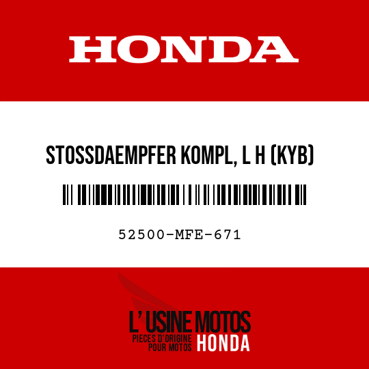 image de 52500-MFE-671 STOSSDAEMPFER KOMPL, L H (KYB)