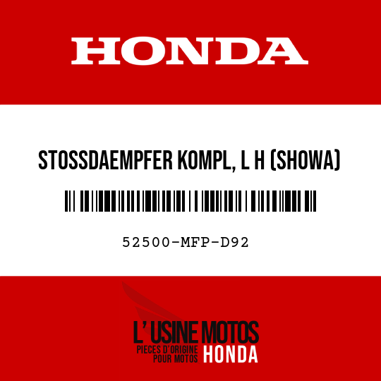 image de 52500-MFP-D92 STOSSDAEMPFER KOMPL, L H (SHOWA)