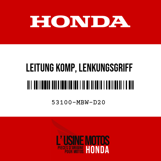 image de 53100-MBW-D20 LEITUNG KOMP, LENKUNGSGRIFF