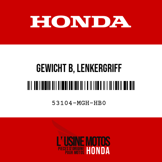 image de 53104-MGH-HB0 GEWICHT B, LENKERGRIFF