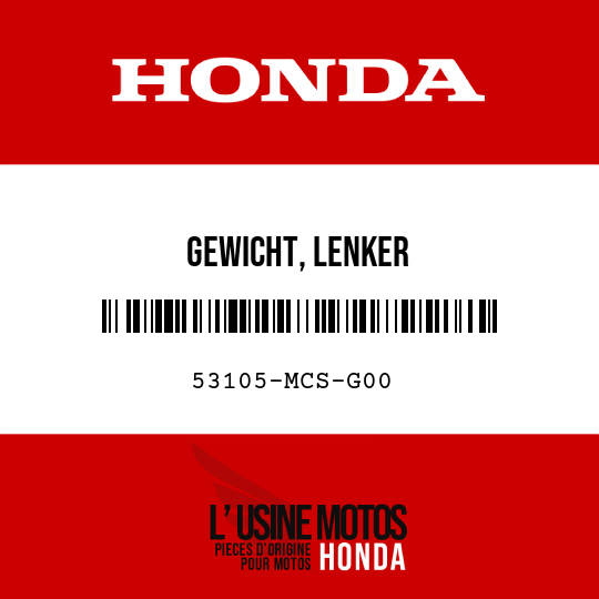 image de 53105-MCS-G00 GEWICHT, LENKER
