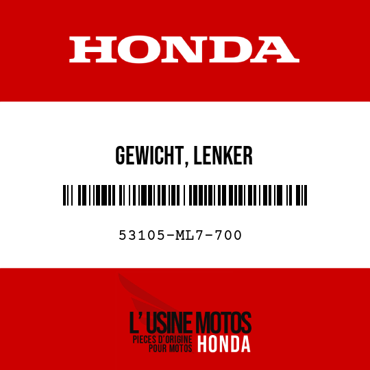 image de 53105-ML7-700 GEWICHT, LENKER