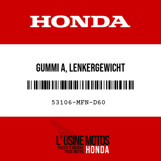 image de 53106-MFN-D60 GUMMI A, LENKERGEWICHT