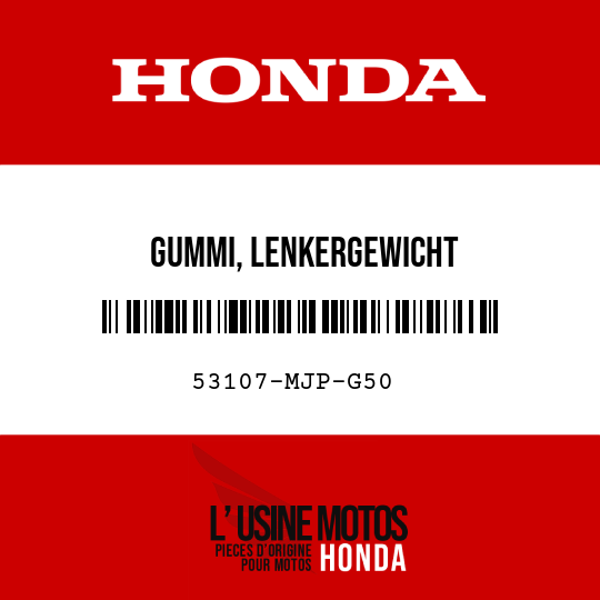 image de 53107-MJP-G50 GUMMI, LENKERGEWICHT