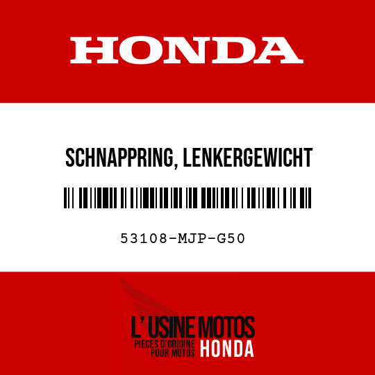 image de 53108-MJP-G50 SCHNAPPRING, LENKERGEWICHT