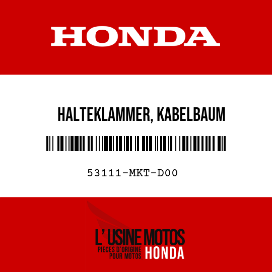 image de 53111-MKT-D00 HALTEKLAMMER, KABELBAUM