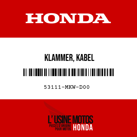 image de 53111-MKW-D00 KLAMMER, KABEL