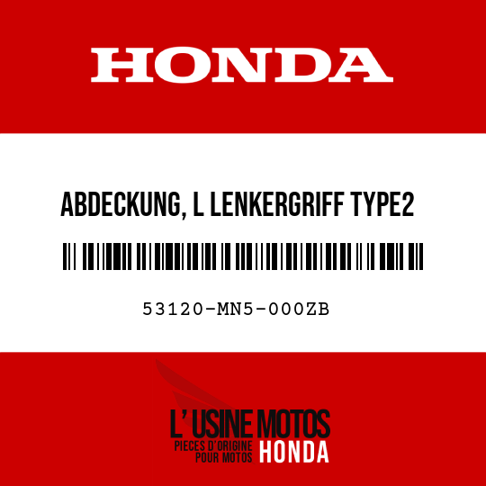 image de 53120-MN5-000ZB ABDECKUNG, L LENKERGRIFF TYPE2