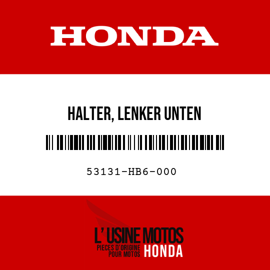 image de 53131-HB6-000 HALTER, LENKER UNTEN