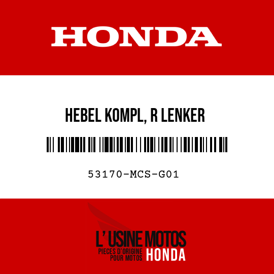 image de 53170-MCS-G01 HEBEL KOMPL, R LENKER