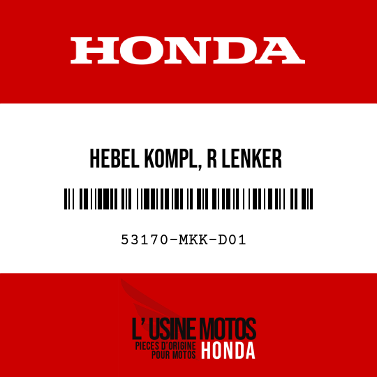 image de 53170-MKK-D01 HEBEL KOMPL, R LENKER