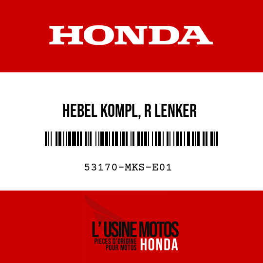image de 53170-MKS-E01 HEBEL KOMPL, R LENKER