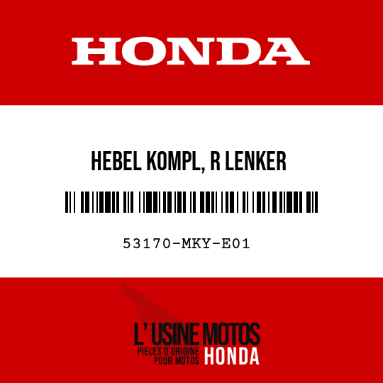 image de 53170-MKY-E01 HEBEL KOMPL, R LENKER