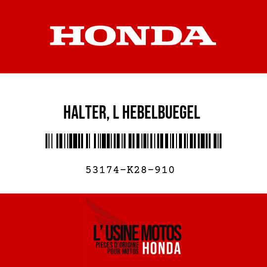 image de 53174-K28-910 HALTER, L HEBELBUEGEL