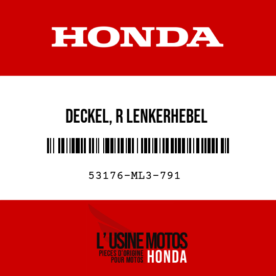 image de 53176-ML3-791 DECKEL, R LENKERHEBEL