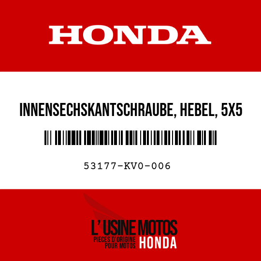 image de 53177-KV0-006 INNENSECHSKANTSCHRAUBE, HEBEL, 5X5