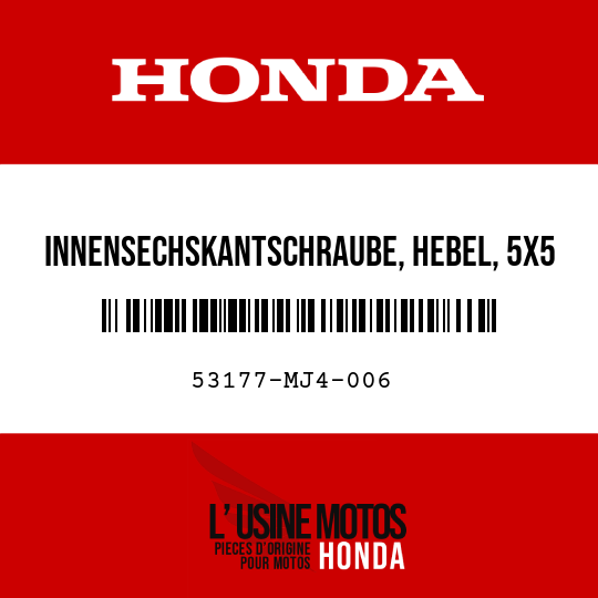 image de 53177-MJ4-006 INNENSECHSKANTSCHRAUBE, HEBEL, 5X5