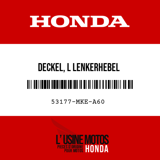 image de 53177-MKE-A60 DECKEL, L LENKERHEBEL