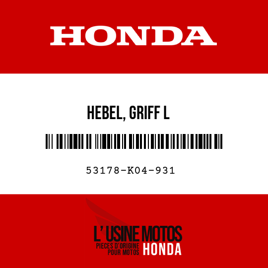 image de 53178-K04-931 HEBEL, GRIFF L