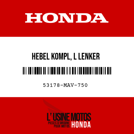 image de 53178-MAV-750 HEBEL KOMPL, L LENKER