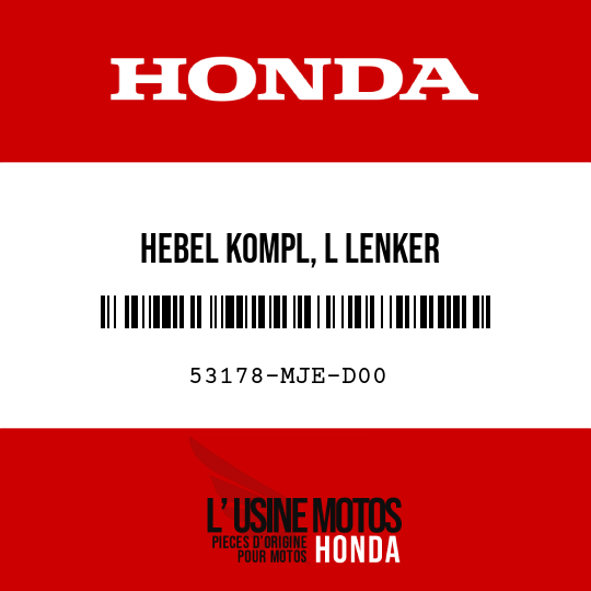 image de 53178-MJE-D00 HEBEL KOMPL, L LENKER