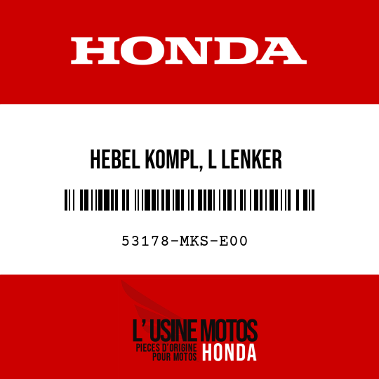 image de 53178-MKS-E00 HEBEL KOMPL, L LENKER