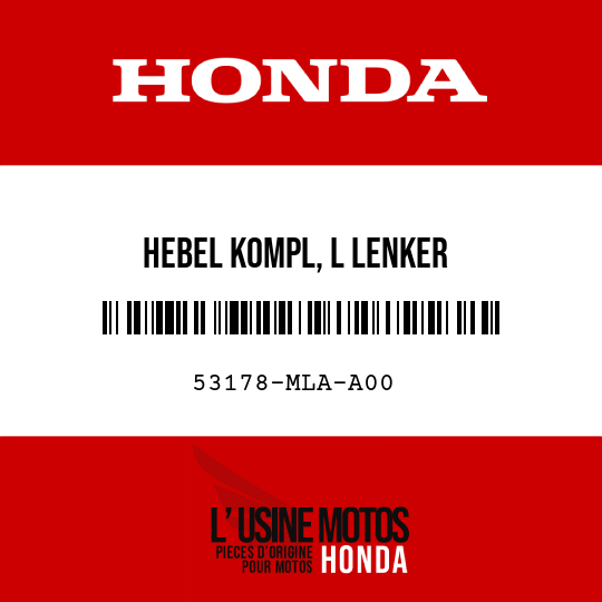 image de 53178-MLA-A00 HEBEL KOMPL, L LENKER