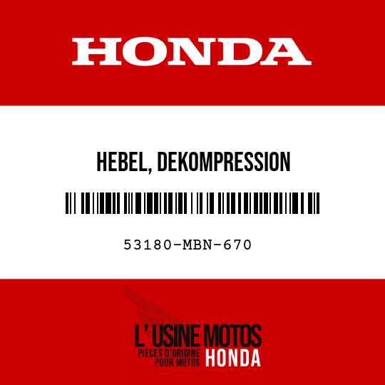 image de 53180-MBN-670 HEBEL, DEKOMPRESSION