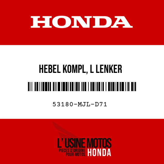 image de 53180-MJL-D71 HEBEL KOMPL, L LENKER