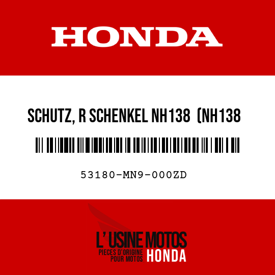 image de 53180-MN9-000ZD SCHUTZ, R SCHENKEL NH138 (NH138 SHASTAWEISS)
