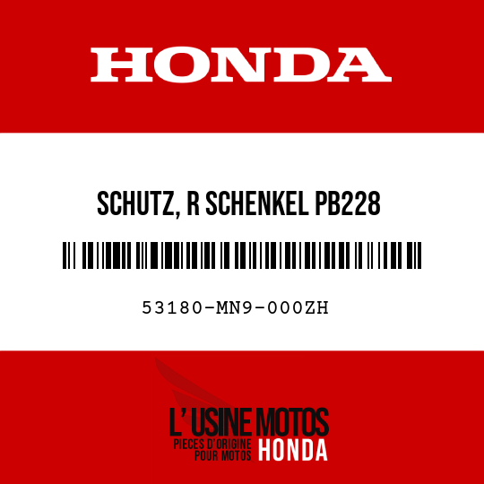 image de 53180-MN9-000ZH SCHUTZ, R SCHENKEL PB228 
